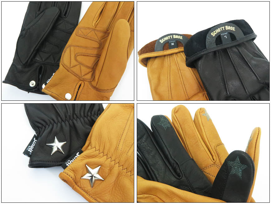 ショット Schott レザー ONESTAR GLOVE ワンスター グローブ ショート 牛革 手袋 sch4970042