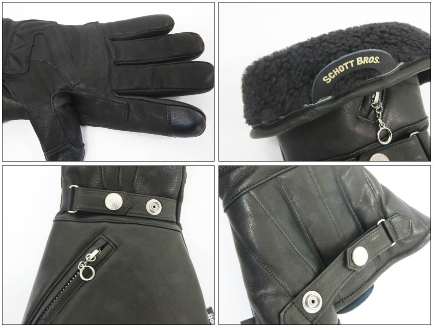 ショット Schott レザー WINTER GLOVE LONG ウィンターグローブ ロング 牛革 手袋 sch4970047