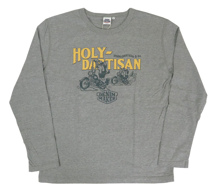 ダルチザン ステュディオ・ダ・ルチザン STUDIO D'ARTISAN 長袖 プリント Tシャツ "HOLY-DARTISAN" 8150A【2024-25年秋冬新作】