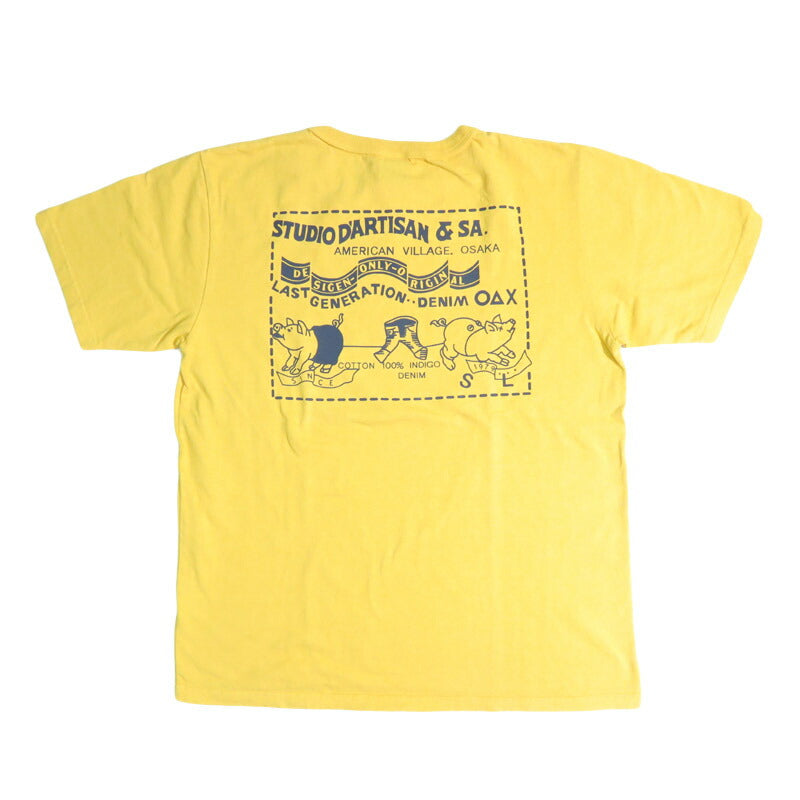 ダルチザン ステュディオ・ダ・ルチザン STUDIO D'ARTISAN 半袖 吊り編み プリント Tシャツ バックプリント