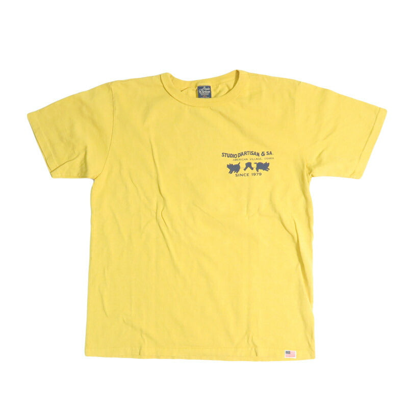ダルチザン ステュディオ・ダ・ルチザン STUDIO D'ARTISAN 半袖 吊り編み プリント Tシャツ バックプリント