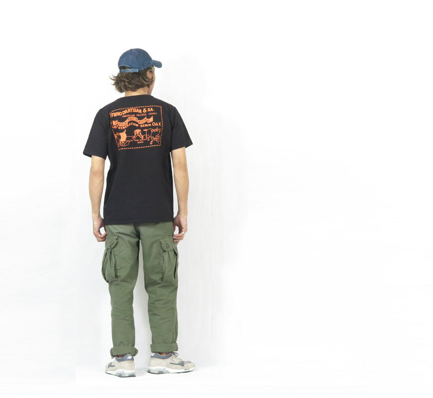 ダルチザン ステュディオ・ダ・ルチザン STUDIO D'ARTISAN 半袖 吊り編み プリント Tシャツ バックプリント " TWO PIG MARK "8153 【2025年春夏新作】