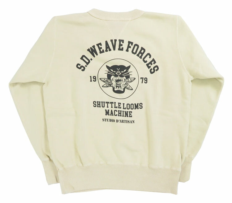 ダルチザン ステュディオ・ダ・ルチザン STUDIO D'ARTISAN クルーネック プリント スウェット "S.D.WEAVE FORCES" 8156A【2024-25年秋冬新作】