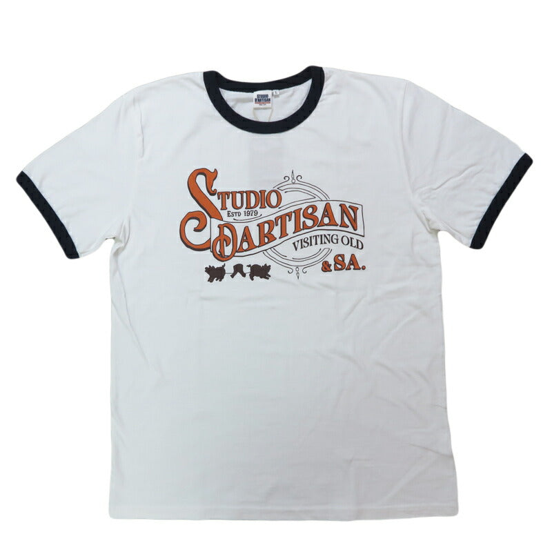 ダルチザン ステュディオ・ダ・ルチザン STUDIO D'ARTISAN 半袖  Tシャツ “リンガープリントTシャツ” 8177【2025年春夏新作】