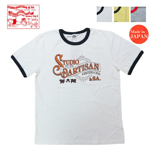 ダルチザン ステュディオ・ダ・ルチザン STUDIO D'ARTISAN 半袖  Tシャツ “リンガープリントTシャツ” 8177【2025年春夏新作】