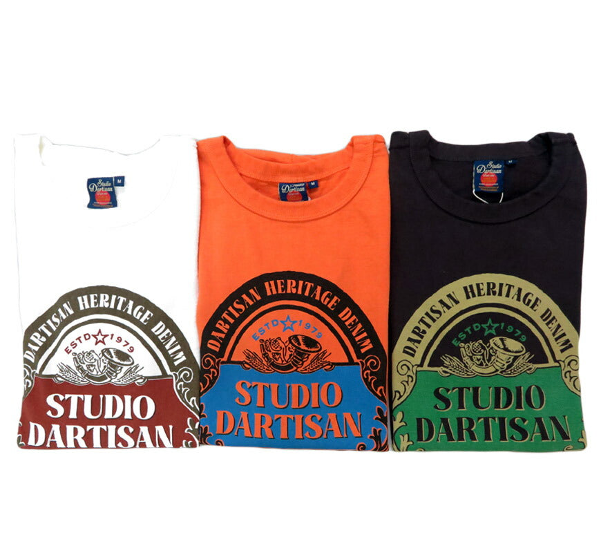 ダルチザン ステュディオ・ダ・ルチザン STUDIO D'ARTISAN 半袖 吊り編み プリント Tシャツ 8179B 【2025年春夏新作】