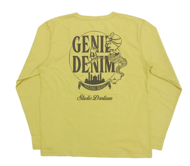 ダルチザン ステュディオ・ダ・ルチザン STUDIO D'ARTISAN 長袖 プリント Tシャツ "GENIE DENIM" 8195A【2025年秋冬新作】