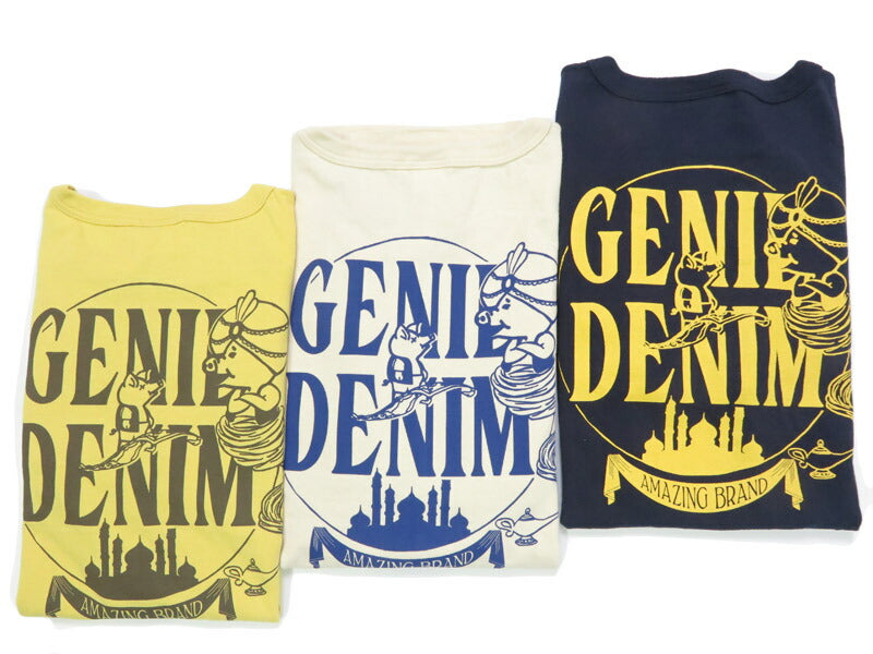 ダルチザン ステュディオ・ダ・ルチザン STUDIO D'ARTISAN 長袖 プリント Tシャツ "GENIE DENIM" 8195A【2025年秋冬新作】