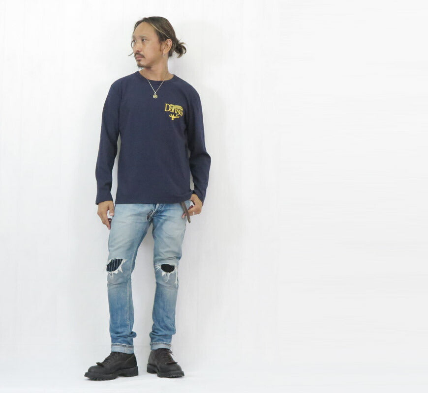 ダルチザン ステュディオ・ダ・ルチザン STUDIO D'ARTISAN 長袖 プリント Tシャツ "GENIE DENIM" 8195A【2025年秋冬新作】