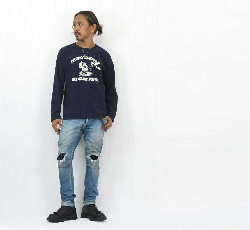 ダルチザン ステュディオ・ダ・ルチザン STUDIO D'ARTISAN 長袖 プリント Tシャツ "THE SECLET POSION" 8195B【2025年秋冬新作】
