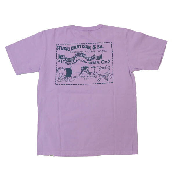 ダルチザン ステュディオ・ダ・ルチザン STUDIO D'ARTISAN 半袖 Tシャツ デニムポケットT 背面ロゴ 8214A【2026年春夏新作】