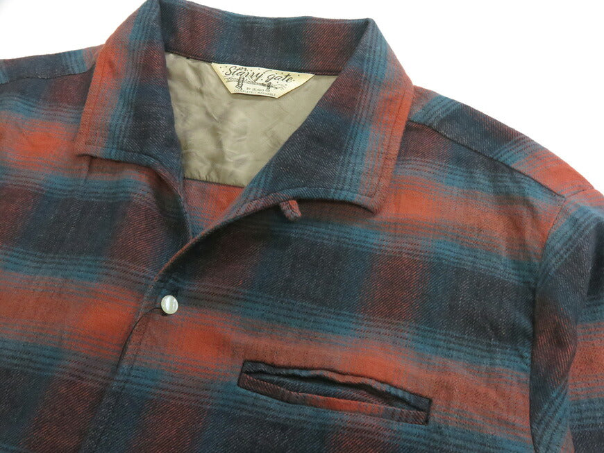 JELADO ジェラード 長袖 フランネル オープンカラー シャツ Vincent SG13102 【2025年秋冬新作】