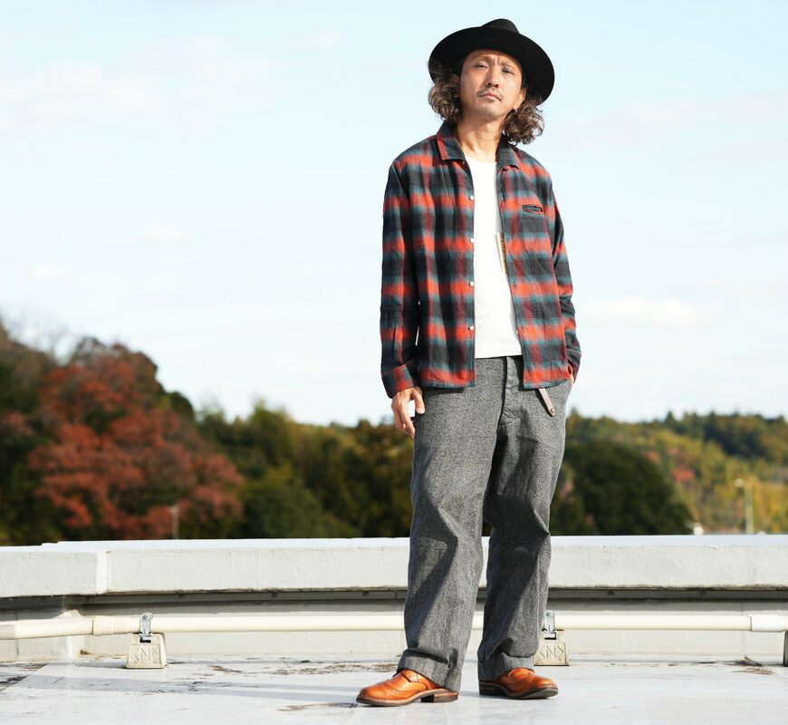 JELADO ジェラード 長袖 フランネル オープンカラー シャツ Vincent SG13102 【2025年秋冬新作】
