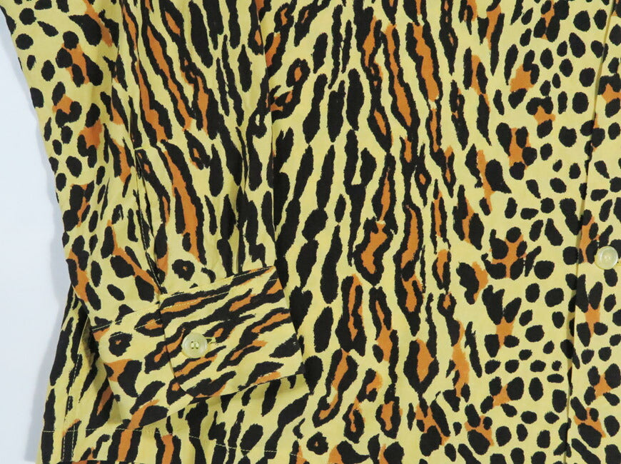 STAR OF HOLLYWOOD スターオブハリウッド 長袖 レーヨン オープンカラー シャツ OCELOT ヒョウ柄 アロハシャツ ハワイアンシャツ SH29707 【2026年春夏新作】