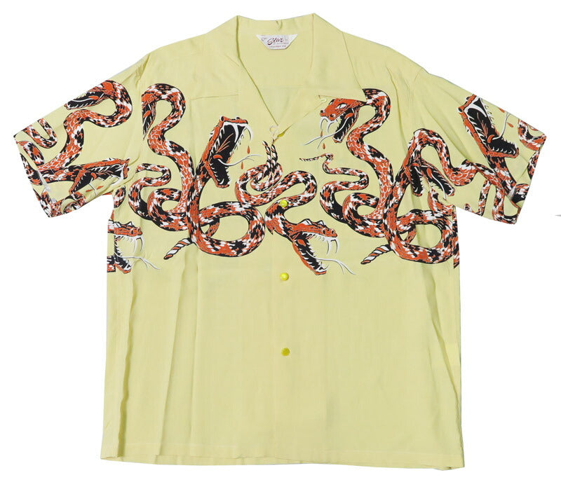 STAROFHOLLYWOODスターオブハリウッド半袖レーヨンオープンカラーシャツLEOPARDアロハシャツハワイアンシャツSH39490【2025年春夏新作】