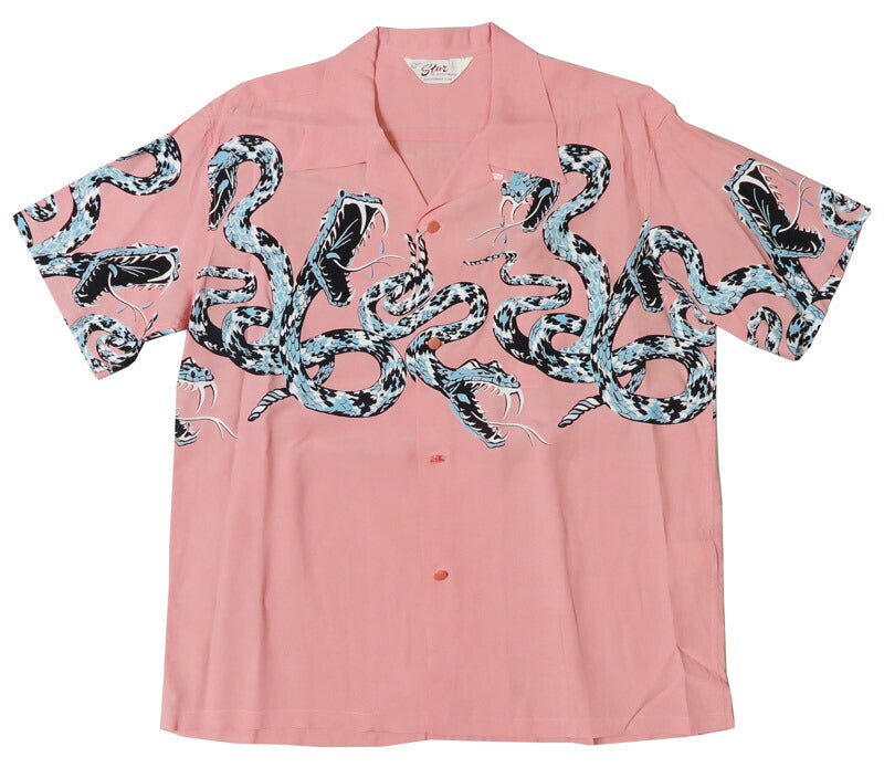 STAROFHOLLYWOODスターオブハリウッド半袖レーヨンオープンカラーシャツLEOPARDアロハシャツハワイアンシャツSH39490【2025年春夏新作】