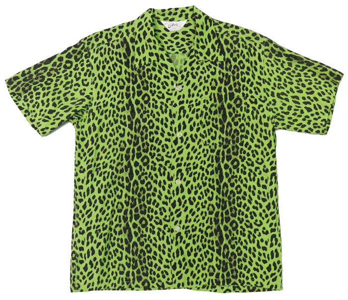 STAR OF HOLLYWOOD スターオブハリウッド 半袖 レーヨン オープンカラー シャツ LEOPARD アロハシャツ ハワイアンシャツ SH39490 【2025年春夏新作】
