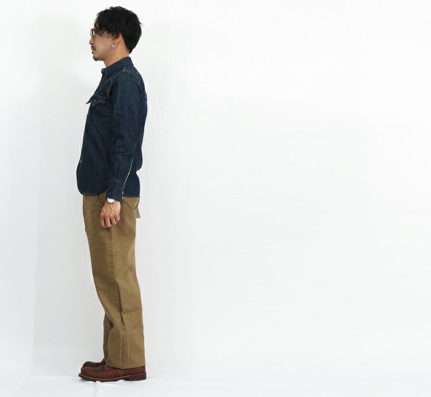 サムライジーンズSAMURAIJEANS15oz刀耳硫化染めセルビッチへビーチノワイドトラウザーズチノパンSJ48CP【2022-23年秋冬新作】