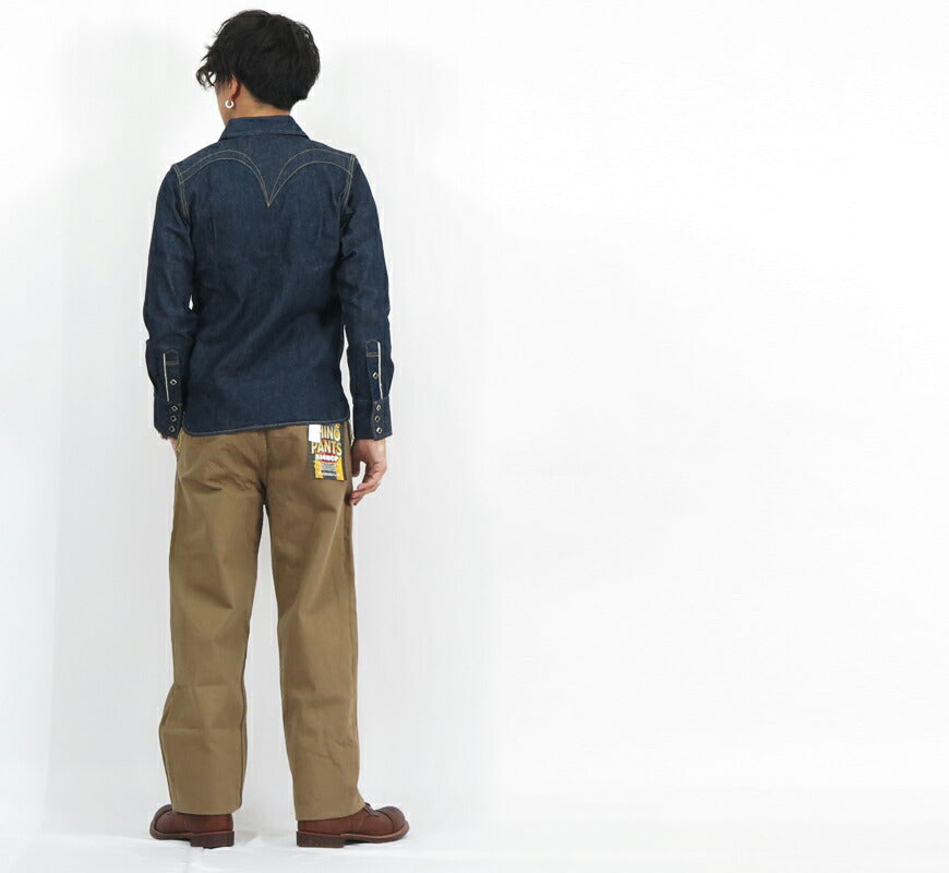 サムライジーンズSAMURAIJEANS15oz刀耳硫化染めセルビッチへビーチノワイドトラウザーズチノパンSJ48CP【2022-23年秋冬新作】
