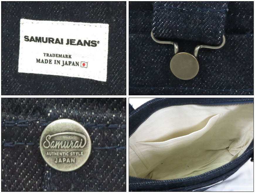 サムライジーンズ SAMURAI JEANS 25ozスペシャルセルビッチデニム 15oz硫化染めヘビーダックセルビッチ オーバーオール型 ショルダーバッグ SJOVB24【2024-25年秋冬新作】