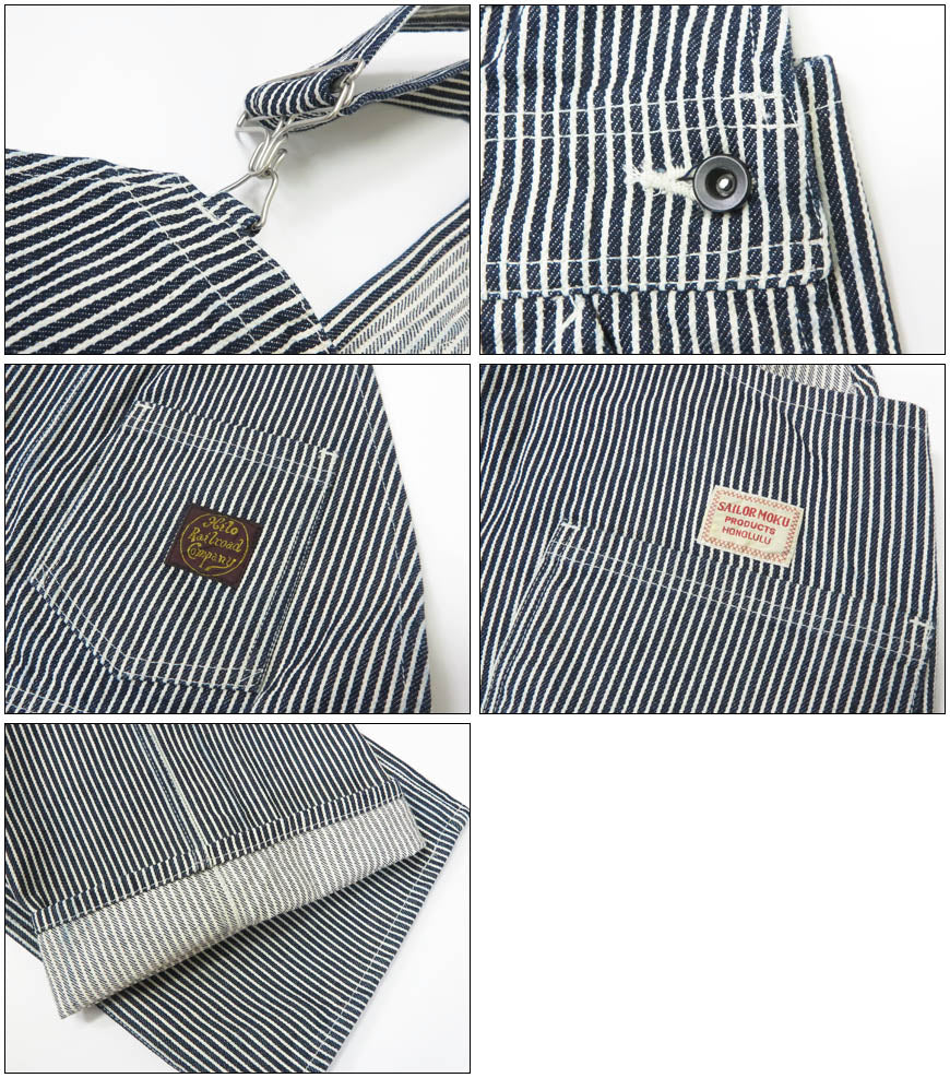 SUN SURF サンサーフ SAILOR MOKU PRODUCTS 12.5oz UNION SUPPLY AHINA DENIM PANTSヒッコリーストライプ オーバーオール SM42653 【2025年秋冬新作】