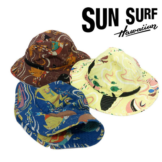 サンサーフ SUN SURF ドビーコットン ハット "OCEAN ACTIVITIES" by 柳原良平 with MOOKIE SS02846 【2025年春夏新作 】