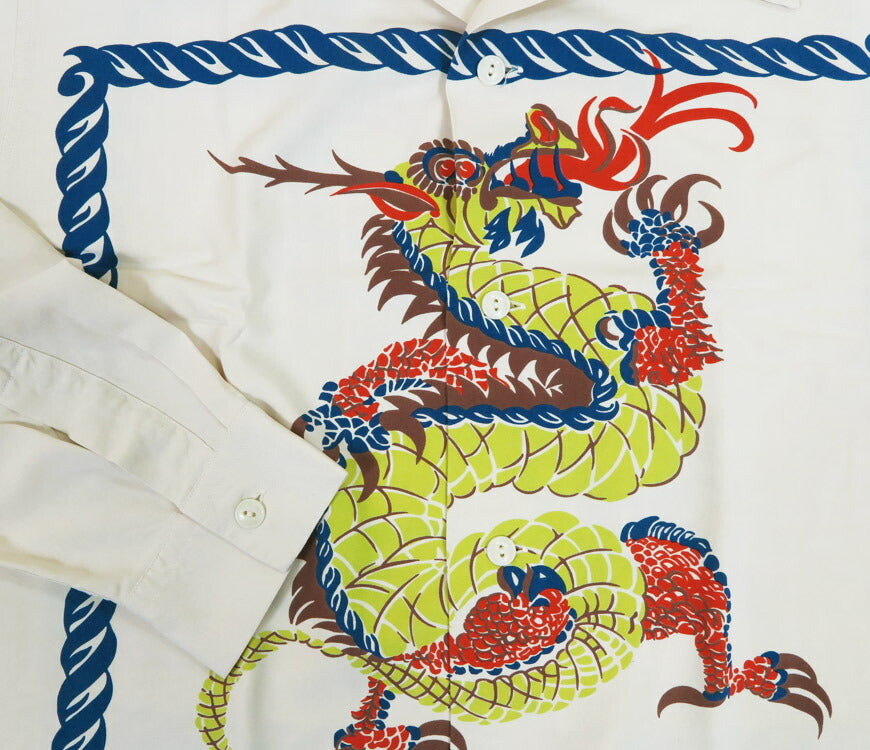 サンサーフSUNSURF長袖レーヨン羽二重ハワイアンシャツ「DRAGON」byARTVOGUESPECIALEDITIONスペシャルエディションアロハシャツSS29484【2025年春夏新作】