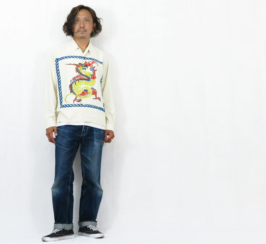 サンサーフSUNSURF長袖レーヨン羽二重ハワイアンシャツ「DRAGON」byARTVOGUESPECIALEDITIONスペシャルエディションアロハシャツSS29484【2025年春夏新作】