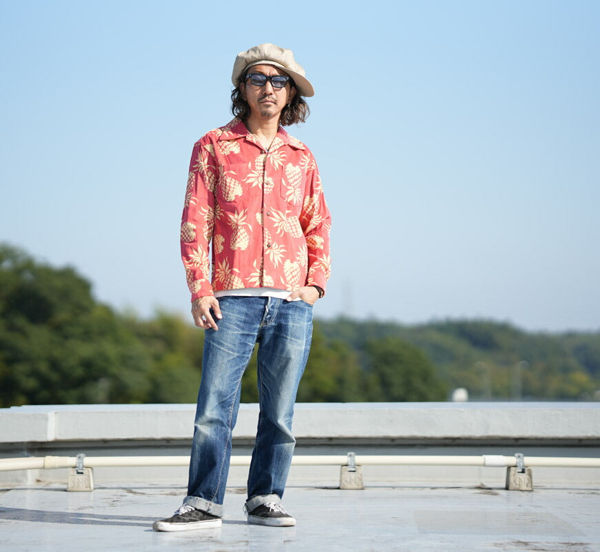 サンサーフ SUN SURF 長袖 "DUKE'S PINEAPPLE" コーデュロイオープンシャツ  アロハ SS29580 【2025年秋冬新作】