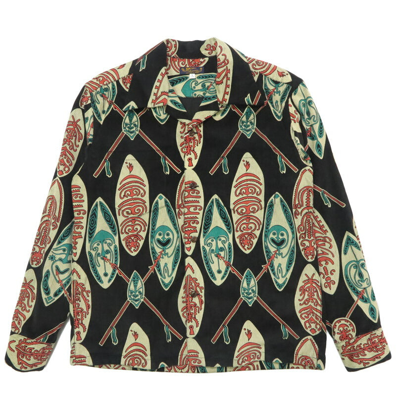 サンサーフ SUN SURF 長袖 "GOD'S SHIELD" コーデュロイオープンシャツ  アロハ SS29581 【2025年秋冬新作】