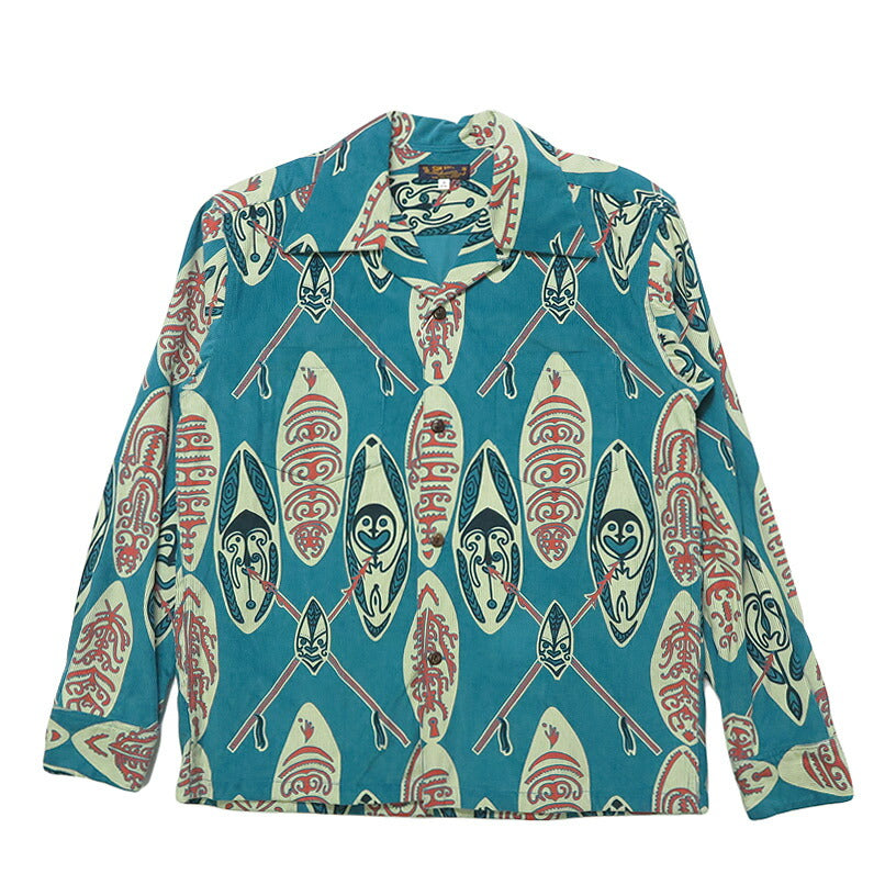 サンサーフ SUN SURF 長袖 "GOD'S SHIELD" コーデュロイオープンシャツ  アロハ SS29581 【2025年秋冬新作】