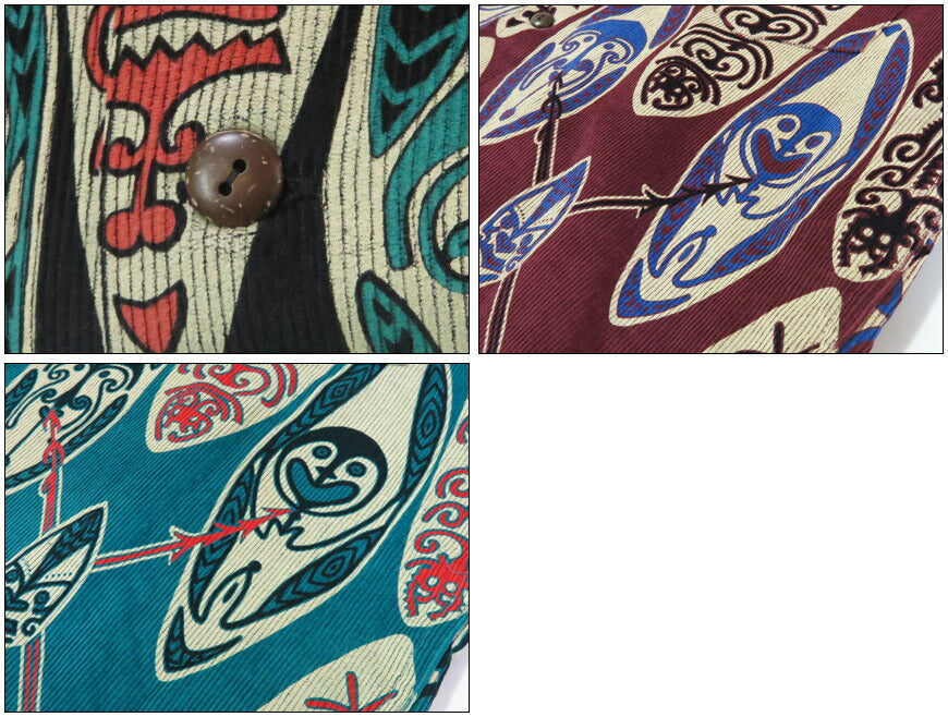 サンサーフ SUN SURF 長袖 "GOD'S SHIELD" コーデュロイオープンシャツ  アロハ SS29581 【2025年秋冬新作】