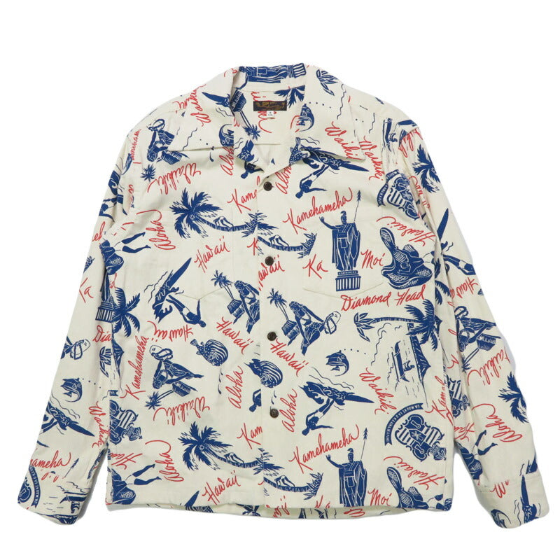 サンサーフ SUN SURF 長袖 "HISTORICAL EVIDENCE" コーデュロイオープンシャツ  アロハ SS29582 【2025年秋冬新作】