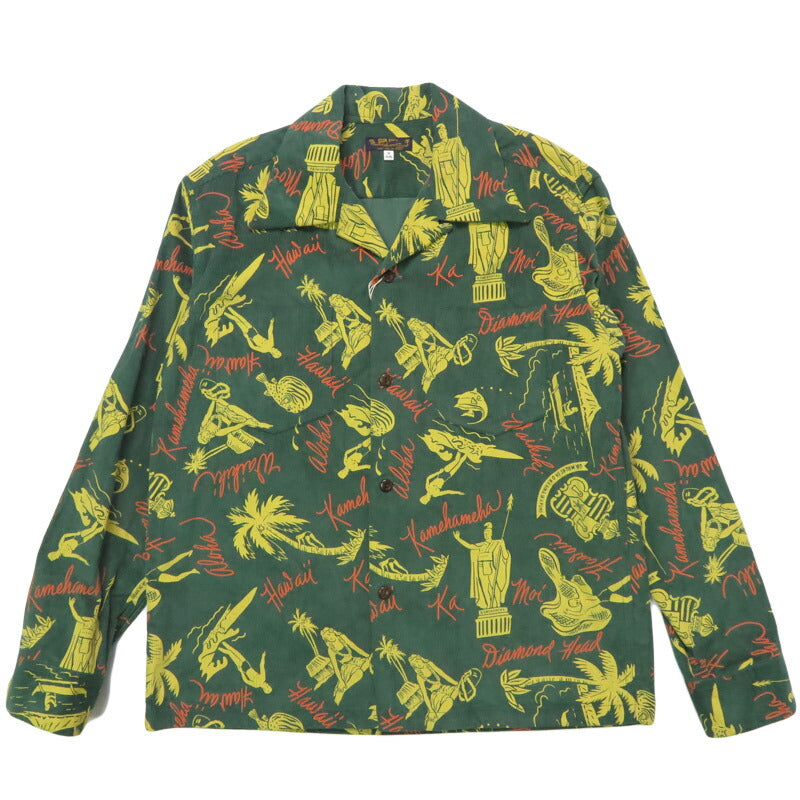 サンサーフ SUN SURF 長袖 "HISTORICAL EVIDENCE" コーデュロイオープンシャツ  アロハ SS29582 【2025年秋冬新作】