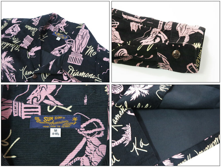 サンサーフ SUN SURF 長袖 "HISTORICAL EVIDENCE" コーデュロイオープンシャツ  アロハ SS29582 【2025年秋冬新作】