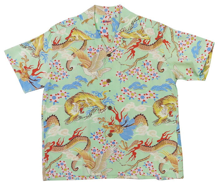 サンサーフ SUN SURF 半袖 レーヨン壁縮緬 ハワイアンシャツ 「THE TRIANGULAR FIGHT」 HOOKANO SPORTSWEAR アロハシャツ SS39414 【2025年春夏新作】