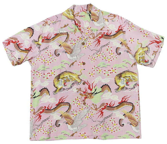 サンサーフ SUN SURF 半袖 レーヨン壁縮緬 ハワイアンシャツ 「THE TRIANGULAR FIGHT」 HOOKANO SPORTSWEAR アロハシャツ SS39414 【2025年春夏新作】