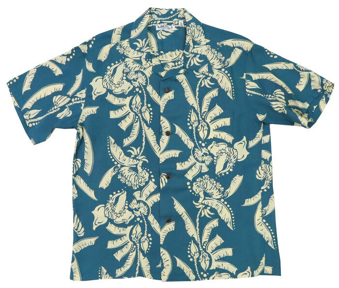サンサーフ SUN SURF 半袖 レーヨン羽二重 ハワイアンシャツ 「HONEYSUCKLE」 HALE HAWAII, ROYAL HAWAIIAN アロハシャツ SS39413 【2025年春夏新作】