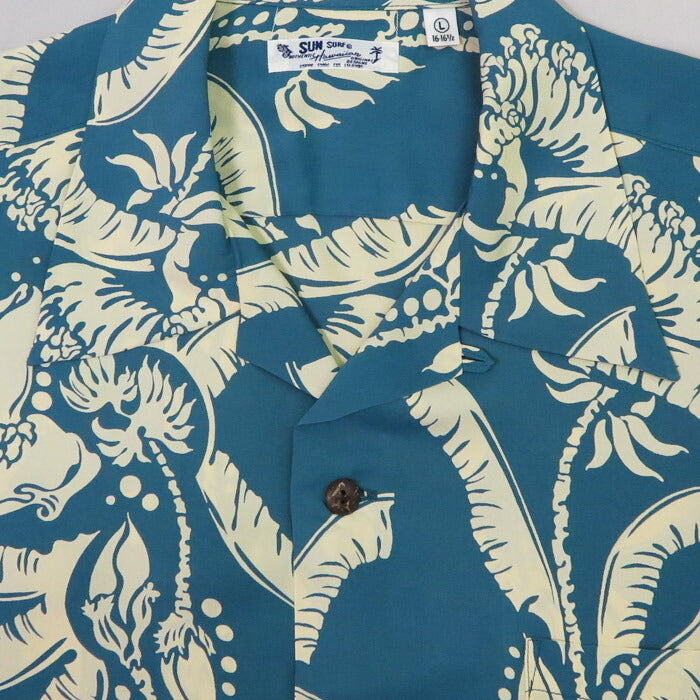 サンサーフ SUN SURF 半袖 レーヨン羽二重 ハワイアンシャツ 「HONEYSUCKLE」 HALE HAWAII, ROYAL HAWAIIAN アロハシャツ SS39413 【2025年春夏新作】