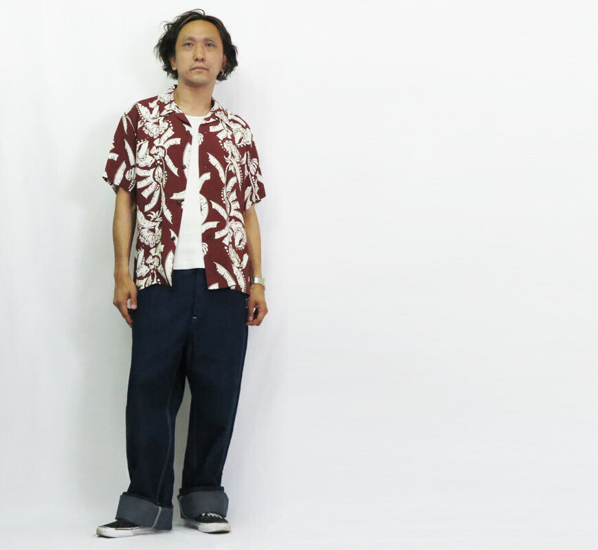 サンサーフ SUN SURF 半袖 レーヨン羽二重 ハワイアンシャツ 「HONEYSUCKLE」 HALE HAWAII, ROYAL HAWAIIAN アロハシャツ SS39413 【2025年春夏新作】