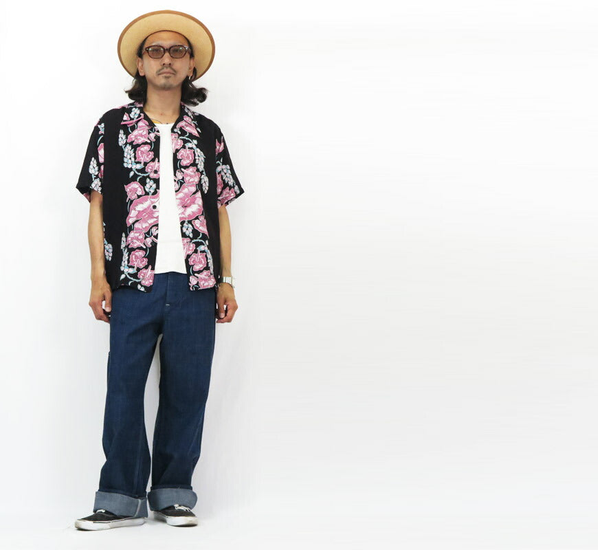 サンサーフ SUN SURF 半袖 レーヨン羽二重 ハワイアンシャツ「ISLAND FLOWER CHAIN」MADE IN CALIFORNIA アロハシャツ SS39425 【2025年春夏新作】