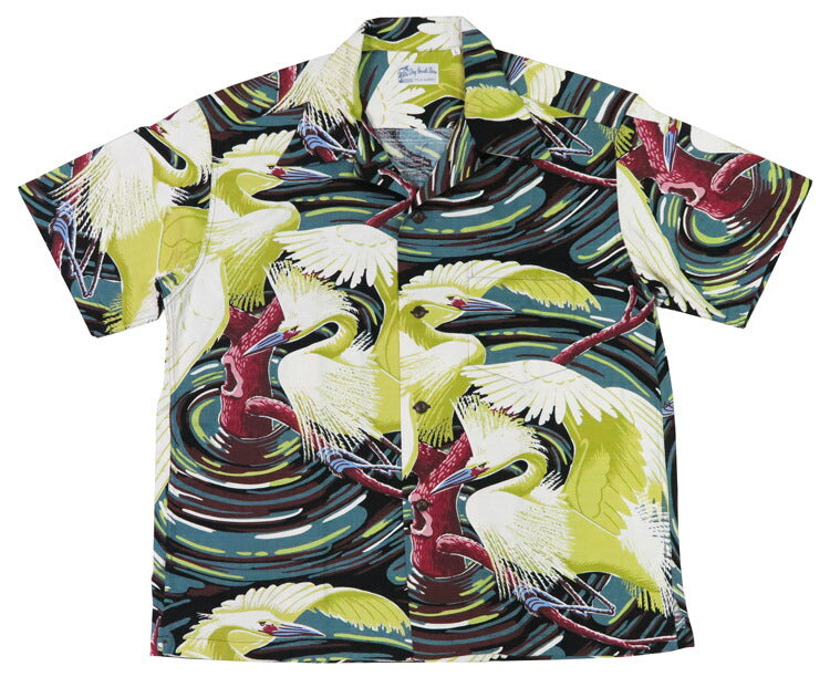 サンサーフ SUN SURF 半袖 コットン ハワイアンシャツ 「PAIR OF HERON」　HATA DRY GOODS STORE SPECIAL EDITION スペシャルエディション アロハシャツ SS39480 【2025年春夏新作】