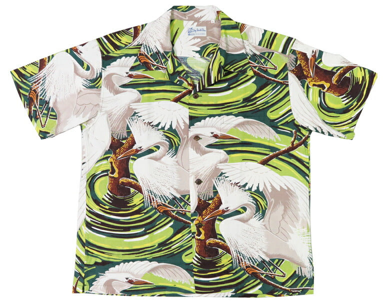サンサーフ SUN SURF 半袖 コットン ハワイアンシャツ 「PAIR OF HERON」　HATA DRY GOODS STORE SPECIAL EDITION スペシャルエディション アロハシャツ SS39480 【2025年春夏新作】