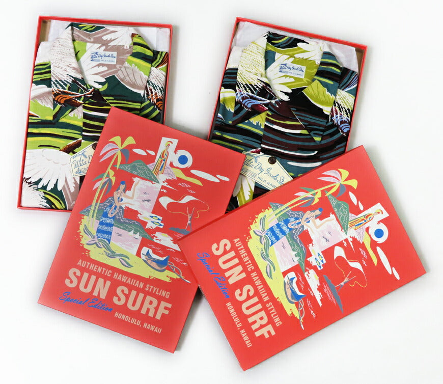サンサーフ SUN SURF 半袖 コットン ハワイアンシャツ 「PAIR OF HERON」　HATA DRY GOODS STORE SPECIAL EDITION スペシャルエディション アロハシャツ SS39480 【2025年春夏新作】