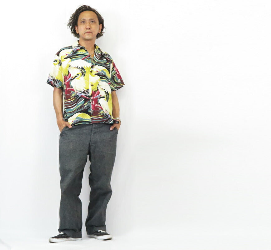 サンサーフ SUN SURF 半袖 コットン ハワイアンシャツ 「PAIR OF HERON」　HATA DRY GOODS STORE SPECIAL EDITION スペシャルエディション アロハシャツ SS39480 【2025年春夏新作】