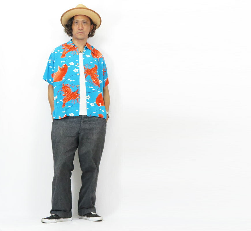 サンサーフ SUN SURF 半袖 レーヨン壁縮緬 ハワイアンシャツ 「SYMBOL OF GOOD LUCK」 SURFRIDERS SPORTSWEAR スペシャルエディション SPECIAL EDITION アロハシャツ SS39483【2025年春夏新作】