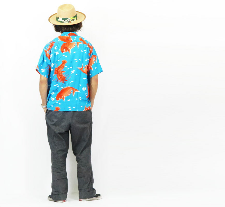 サンサーフ SUN SURF 半袖 レーヨン壁縮緬 ハワイアンシャツ 「SYMBOL OF GOOD LUCK」 SURFRIDERS SPORTSWEAR スペシャルエディション SPECIAL EDITION アロハシャツ SS39483【2025年春夏新作】