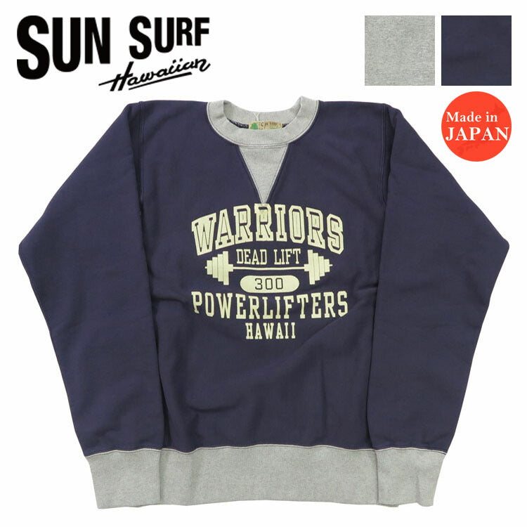 サンサーフ SUN SURF 長袖 クルーネック スウェット トレーナー プリント "WARRIORS" SS69440【2024-25年秋冬新作】