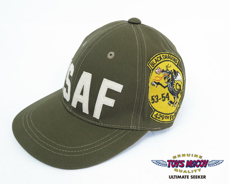 トイズマッコイ TOYS McCOY ミリタリー コットン キャップ MILITARY COTTON CAP 429TH FTR BMR SQ " BLACK DRAGONS " TMA2412【2024-25年秋冬新作】