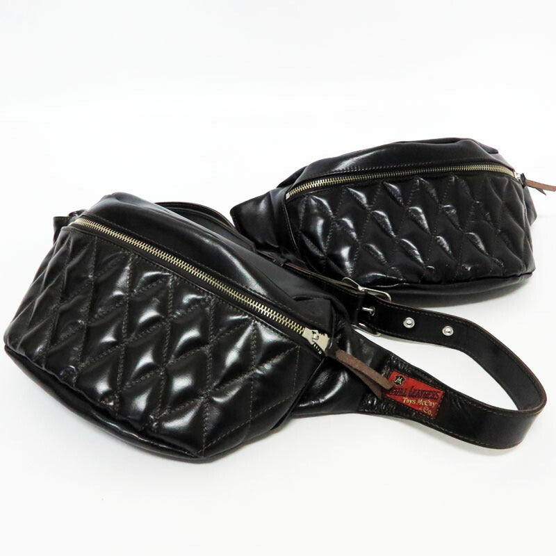 トイズマッコイ TOYS McCOY ホースハイド レザー デュアルブレード パッデッド バッグ  馬革 DUAL BLADE "PADDED" BAG ウエストバッグ ボディバッグ TMA2422【2025年秋冬新作】